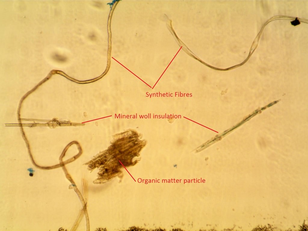 Dust accumulated on the surfaces of the air management and air distribution fabric socket