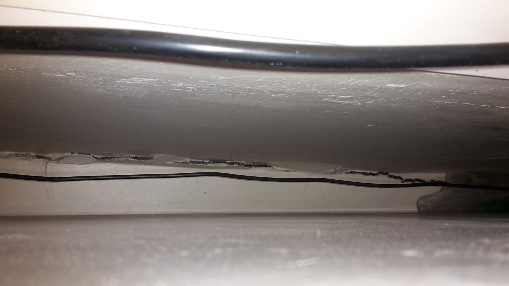 Building movement and crack in wall , London 