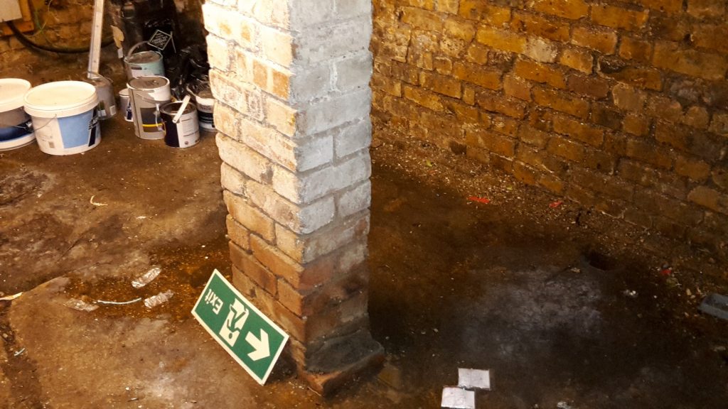 Flooded basement causing mould 